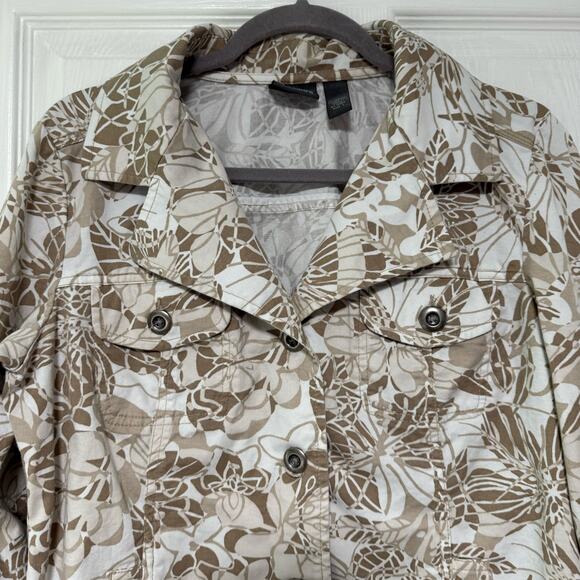 Addition by Chico's Women's Floral Button Front Jacket Size 1 - Picture 2 of 11